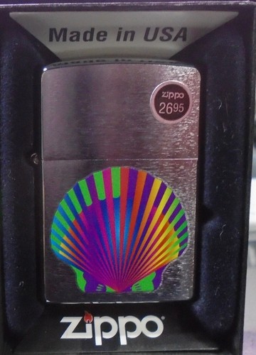 2012 zippo rainbow seashell - rainbow,